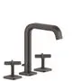AXOR-HG-AXOR-Citterio-E-3-Loch-Waschtischarmatur-170-mit-Rosetten-und-Zugstangen-Ablaufgarnitur-Brushed-Black-Chrome-36108340 gallery number 1